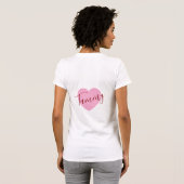 オーダーメイド 名前 モノグラム Tシャツ | ピンクデザイン (裏面フル)