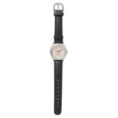 オーダーメイド 名前 レター G ゴールド フォイル ブッシュ ピンク ローズ 腕時計 (フラット)