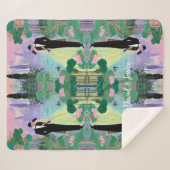 ♥️ オーダーメイド 名前 湖 キス シェルパ ブランケット – ハグ (正面(横))