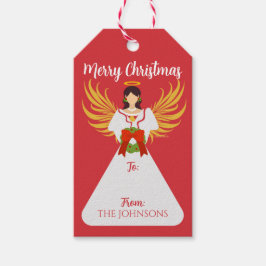 オーダーメイド 天使のクリスマスリース ギフトタグ