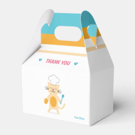 オーダーメイド 子供用 ねこシェフ パーティーお菓子ボックス フェイバーボックス