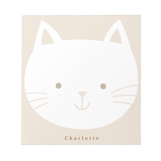 オーダーメイド 子供用 キティ キャット メモ帳 (正面)