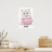 オーダーメイド | 子猫の毛糸遊びポスター ポスター (キッチン)