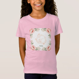 オーダーメイド 子猫 フラワー キッズTシャツ - ママと  Tシャツ