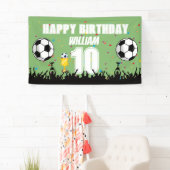 オーダーメイド 少年サッカー 誕生日 バナー 横断幕 (インサイチュ)