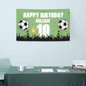 オーダーメイド 少年サッカー 誕生日 バナー 横断幕 (トレードショー)