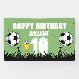 オーダーメイド 少年サッカー 誕生日 バナー 横断幕