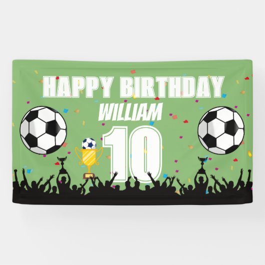 オーダーメイド 少年サッカー 誕生日 バナー 横断幕 (横)
