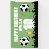 オーダーメイド 少年サッカー 誕生日 バナー 横断幕 (縦)