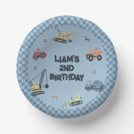 オーダーメイド 建設トラック 誕生日パーティー ペーパーボウル