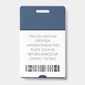 オーダーメイド 従業員 写真 ロゴ バーコード 名刺バッジ バッジ (裏面)