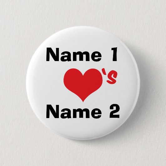 オーダーメイド 恋人たちのハート 缶バッジ (正面)