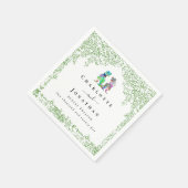 オーダーメイド 恐竜の花嫁と花婿 ウェディング スタンダードカクテルナプキン (角)