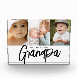オーダーメイド 愛してるおじいちゃん 孫たちの写真 フォトブロック
