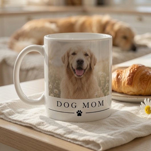 オーダーメイド 愛犬のママ 写真入り カスタムペット コーヒーマグカップ