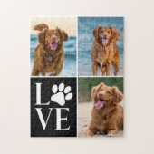 オーダーメイド 愛犬フォトコラージュ ジグソーパズル (縦)