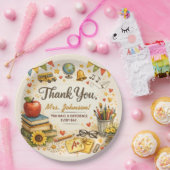 オーダーメイド 感謝の先生 水彩ギフト ペーパープレート (パーティー)