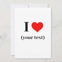 オーダーメイド 招待状 I heart (あなたのテキスト)