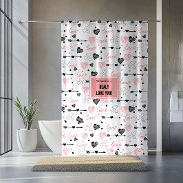 オーダーメイド 新婚 愛 手描き ハート カーテン