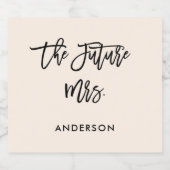 オーダーメイド 未来のMrs. 婚約 スパークリングワインラベル (シングルラベル)