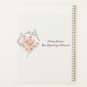 オーダーメイド 桜の花 フローラル 名前入り プランナー手帳 (裏面)