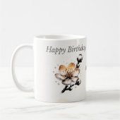 オーダーメイド 桜の誕生日お祝いマグカップ コーヒーマグカップ (左)