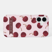 オーダーメイド 桜柄 名前ギフト iPhone 16ケース (裏面横)