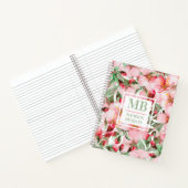 オーダーメイド 桜 モノグラム 名前入り ノートブック (内部)