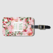 オーダーメイド 桜 モノグラム 名前 ラゲッジタグ (正面横)