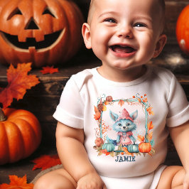 オーダーメイド 森のキツネ 赤ちゃんのハロウィンボディスーツ ベビーボディスーツ