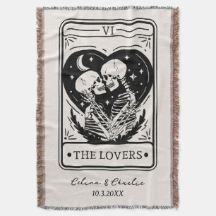 オーダーメイド 死ぬまで Skeleton Lovers タロット スローブランケット