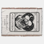 オーダーメイド 死ぬまで Skeleton Lovers タロット スローブランケット (正面)