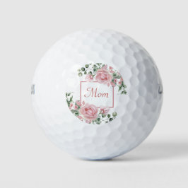 オーダーメイド 母の日 ピンクのバラ 花柄 ゴルフボール