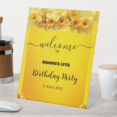 オーダーメイド 水仙 3月 誕生花 誕生日 台座サイン (インサイチュ)
