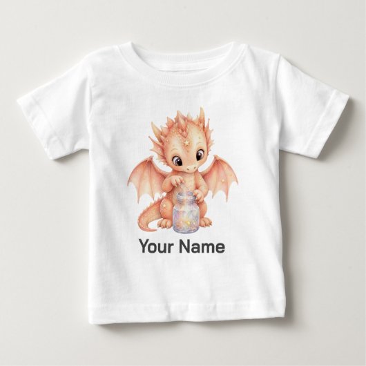 オーダーメイド 水彩ドラゴン スターダストジャー ベビーTシャツ (正面)