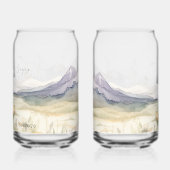 オーダーメイド 水彩画 山 ビール 缶 グラス (左)