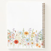 オーダーメイド 水彩画 野の花 エレガント フラワー ノートブック (裏面)
