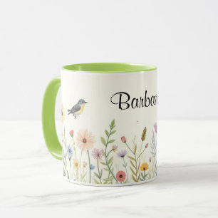 オーダーメイド 水彩花 コーヒー マグカップ