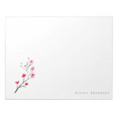 オーダーメイド 水彩 桜の花 ノートパッド (正面)