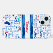 オーダーメイド 水泳選手の言葉 iPhoneケース iPhone 15 Plusケース (裏面横)