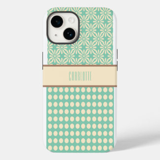 オーダーメイド 水玉と花のスマホケース iPhone 14ケース
