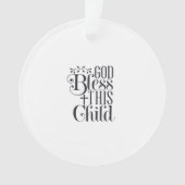 オーダーメイド 洗礼式 クリスマス オーナメント (正面)