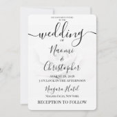 オーダーメイド: 淡いバラの色の結婚式 招待状 (正面)