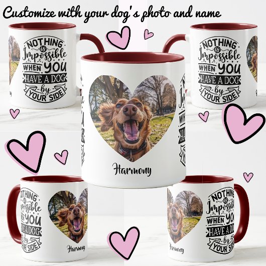オーダーメイド 犬 名前 写真入り マグカップ