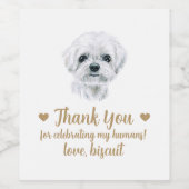 オーダーメイド 犬 結婚 ワイン ラベル (シングルラベル)
