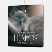 オーダーメイド 猫のメモリアル 写真 クリスマス オーナメント (左)