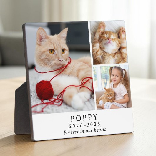 オーダーメイド 猫の思い出フォトコラージュ フォトプラーク