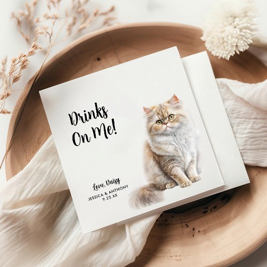 オーダーメイド 猫の結婚式 スタンダードカクテルナプキン