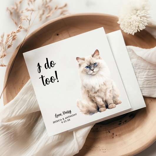 オーダーメイド 猫の結婚式 スタンダードカクテルナプキン