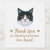 オーダーメイド 猫の結婚式 ワインラベル (シングルラベル)